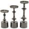 CosmoLiving by Cosmopolitan Black Aluminum Pillar Candle Holder Set